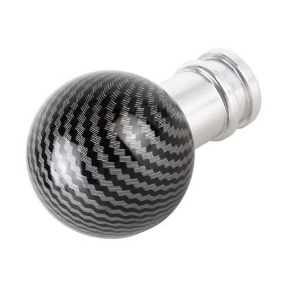 Universal Car Carbon Fiber Texture Metal Gear Shift Knob (Silver Black) - In Car by buy2fix | Online Shopping UK | buy2fix