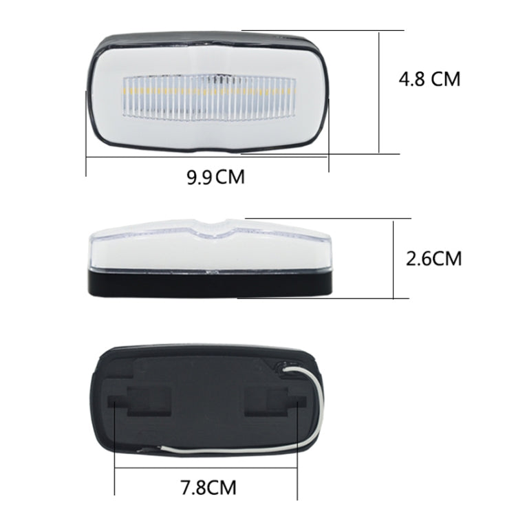 2 PCS MK-190 Truck LED Side Marker Light (White Light) - In Car by buy2fix | Online Shopping UK | buy2fix