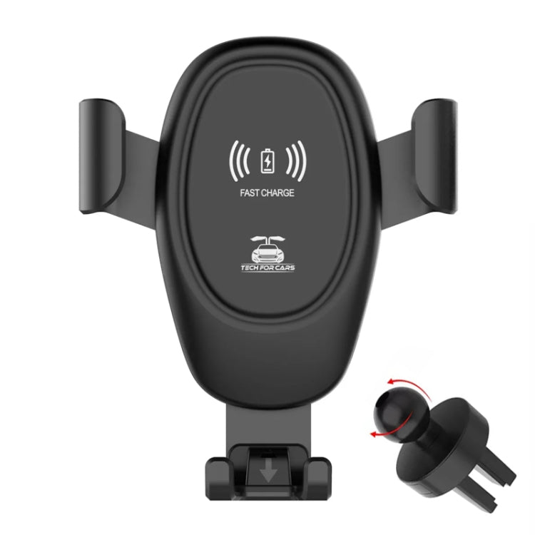 Car Wireless Charger Multifunctional Mobile Phone Wireless Charger Stand (Black) - In Car by buy2fix | Online Shopping UK | buy2fix