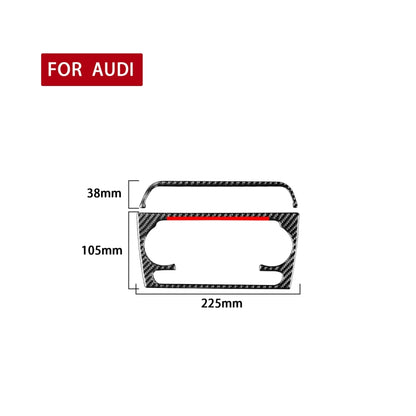 Carbon Fiber Car Air Conditioning Knob Frame Red Edge Decorative Sticker for Audi Q3 2013-2018,Left and Right Drive Universal - In Car by buy2fix | Online Shopping UK | buy2fix