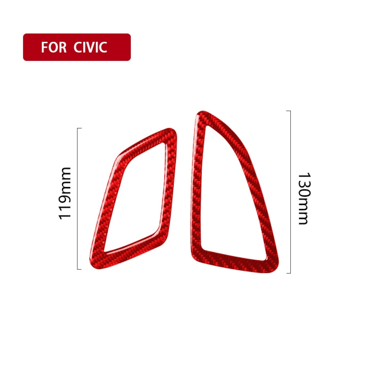 Car Carbon Fiber Dashboard Air Outlet Decorative Sticker for Honda Tenth Generation Civic 2016-2019, Left Drive (Red) - In Car by buy2fix | Online Shopping UK | buy2fix