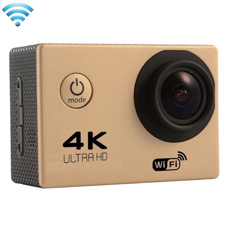 F60 2.0 inch Screen 170 Degrees Wide Angle WiFi Sport Action Camera Camcorder with Waterproof Housing Case, Support 64GB Micro SD Card(Gold) - DJI & GoPro Accessories by buy2fix | Online Shopping UK | buy2fix