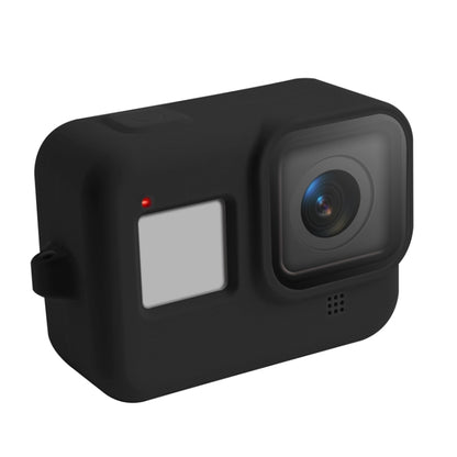 Silicone Protective Case Cover with Wrist Strap for GoPro HERO8 Black(Black) - DJI & GoPro Accessories by RUIGPRO | Online Shopping UK | buy2fix