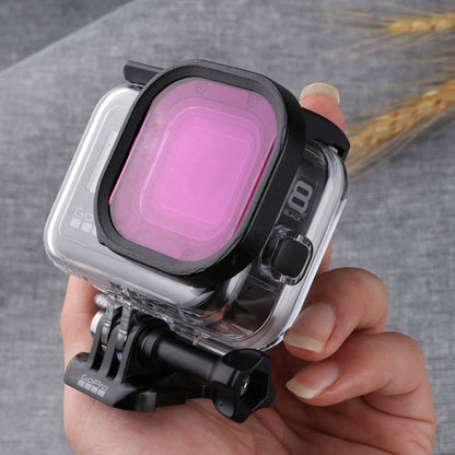 Pink Purple Red 3 Color Square Housing Diving Lens Filter Kits for GoPro HERO8 Black Original Waterproof Housing - DJI & GoPro Accessories by buy2fix | Online Shopping UK | buy2fix