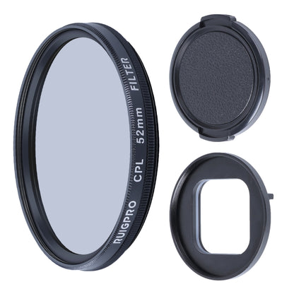 RUIGPRO for GoPro HERO10 Black / HERO9 Black Professional 52mm CPL Lens Filter with Filter Adapter Ring & Lens Cap - Lens Filter by RUIGPRO | Online Shopping UK | buy2fix