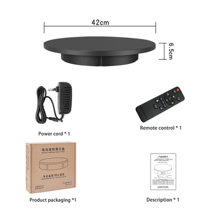 42cm Electric Rotating Display Stand Video Shooting Props Turntable, Load: 100kg, Plug-in Power, EU Plug(White) - Camera Accessories by buy2fix | Online Shopping UK | buy2fix