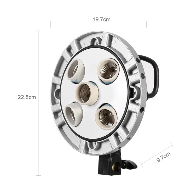 Godox TL-5 5 in 1 E27 Socket Tricolor Bulb Light Lamp Head Mount(US Plug) - Camera Accessories by Godox | Online Shopping UK | buy2fix