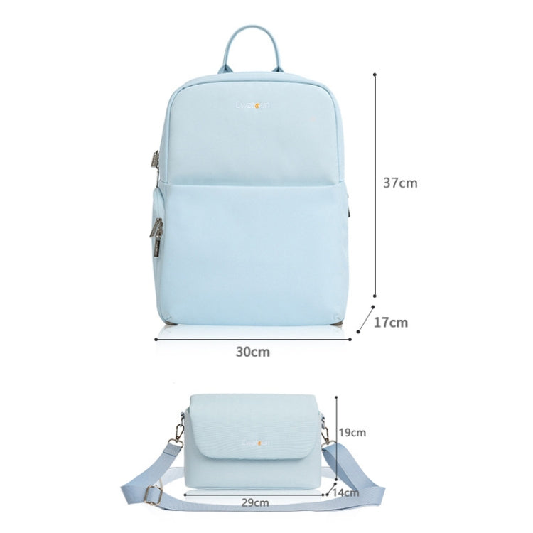 CADeN Camera Layered Laptop Backpacks Large Capacity Shockproof Bags, Size: 37 x 17 x 30cm (Blue) - Camera Accessories by CADeN | Online Shopping UK | buy2fix