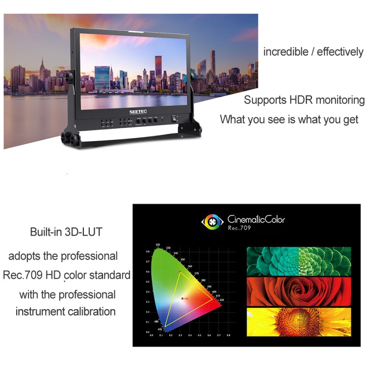 SEETEC ATEM156S 15.6 inch 3G-SDI HDMI Full HD 1920x1080P Multi-camera Broadcast Monitor(US Plug) - Camera Accessories by SEETEC | Online Shopping UK | buy2fix