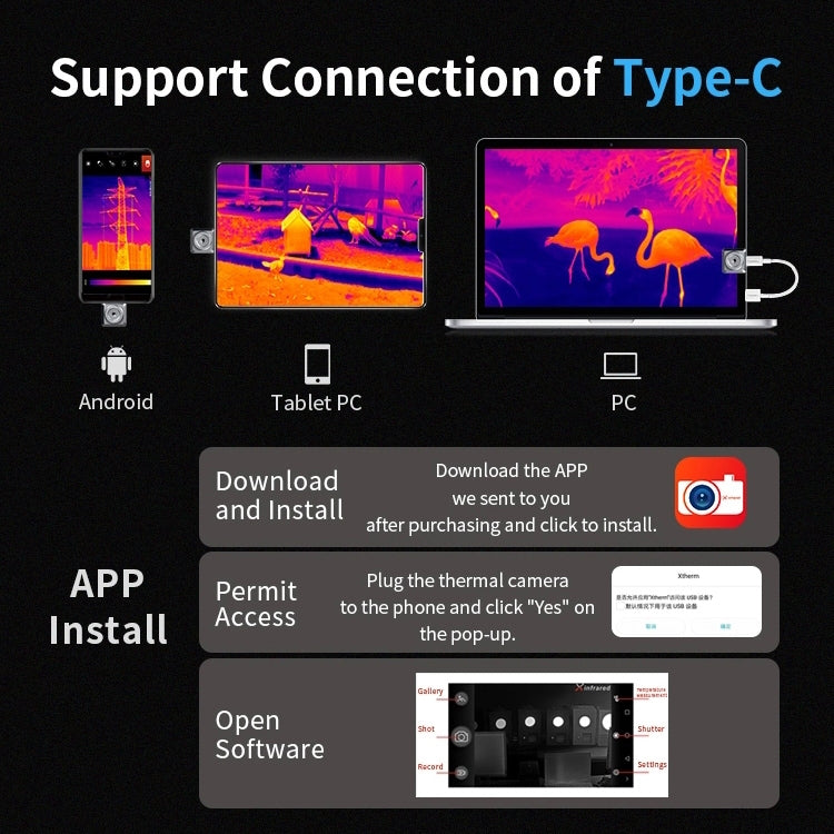 InfiRay T2L Type-C Phone Infrared Thermal Imager Monocular Hunting Detector Night Vision Camera - Consumer Electronics by InfiRay | Online Shopping UK | buy2fix