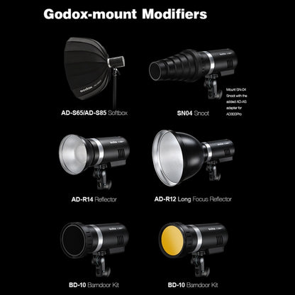 Godox  AD300 Pro 300Ws TTL HSS Pocket Flash Outdoor Speedlite Light &#8203;Kits(US Plug) - Camera Accessories by Godox | Online Shopping UK | buy2fix