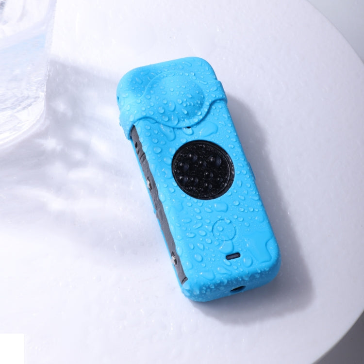 Full Body Dust-proof Silicone Case with Lens Cover for Insta360 ONE X2 (Blue) - DJI & GoPro Accessories by buy2fix | Online Shopping UK | buy2fix