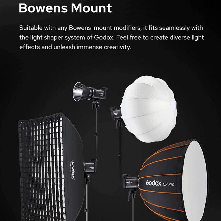 Godox SL60IID 70W 5600K Daylight Balanced LED Video Light (EU Plug) - Shoe Mount Flashes by Godox | Online Shopping UK | buy2fix