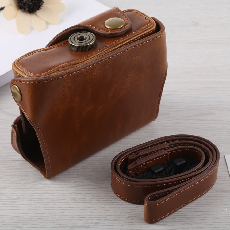 Full Body Camera PU Leather Case Bag with Strap for Canon G16 (Brown) - Camera Accessories by buy2fix | Online Shopping UK | buy2fix