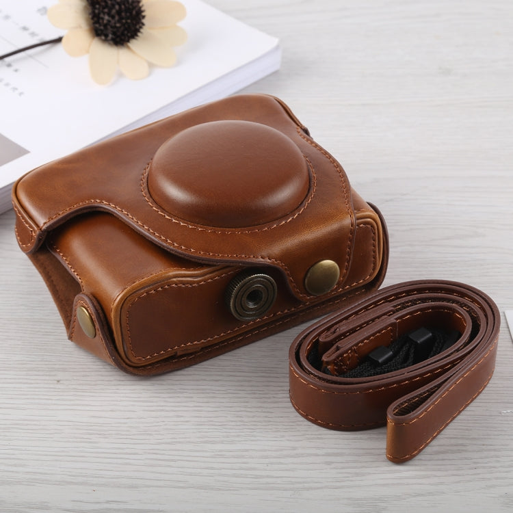 Full Body Camera PU Leather Case Bag with Strap for Canon G16 (Brown) - Camera Accessories by buy2fix | Online Shopping UK | buy2fix