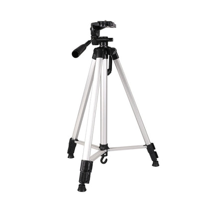 Live Broadcast Tripod 3-Section Folding Legs Aluminum Alloy Tripod Mount with U-Shape Three-Dimensional Tripod Head & Phone Clamp for DSLR & Digital Camera, Adjustable Height: 47.5-133cm - Camera Accessories by buy2fix | Online Shopping UK | buy2fix