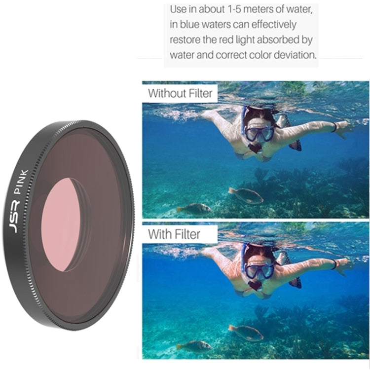 JSR Diving Color Lens Filter For DJI Osmo Action 3 / GoPro Hero11 Black / HERO10 Black / HERO9 Black(Red) - DJI & GoPro Accessories by JSR | Online Shopping UK | buy2fix