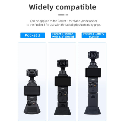 For DJI Osmo Pocket 3 STARTRC Silicone Desktop Base Bracket (Black) - Mount & Holder by STARTRC | Online Shopping UK | buy2fix