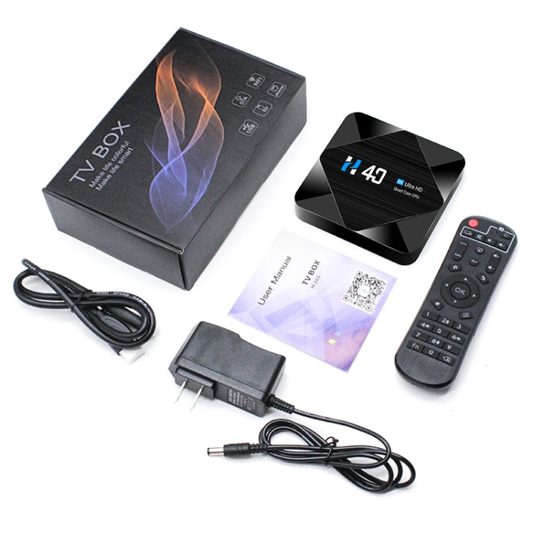 H40 4K Ultra HD Smart TV BOX Android 10.0 Media Player with Remote Control, Quad-core, RAM: 4GB, ROM: 64GB(US Plug) - Amlogic S905 by buy2fix | Online Shopping UK | buy2fix