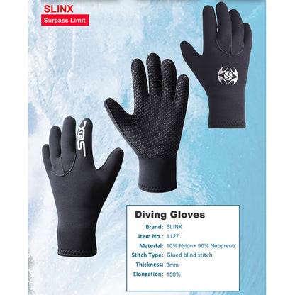 SLINX 1127 3mm Neoprene Non-slip Wear-resistant Warm Diving Gloves, Size: XL - Diving Gloves by SLINX | Online Shopping UK | buy2fix