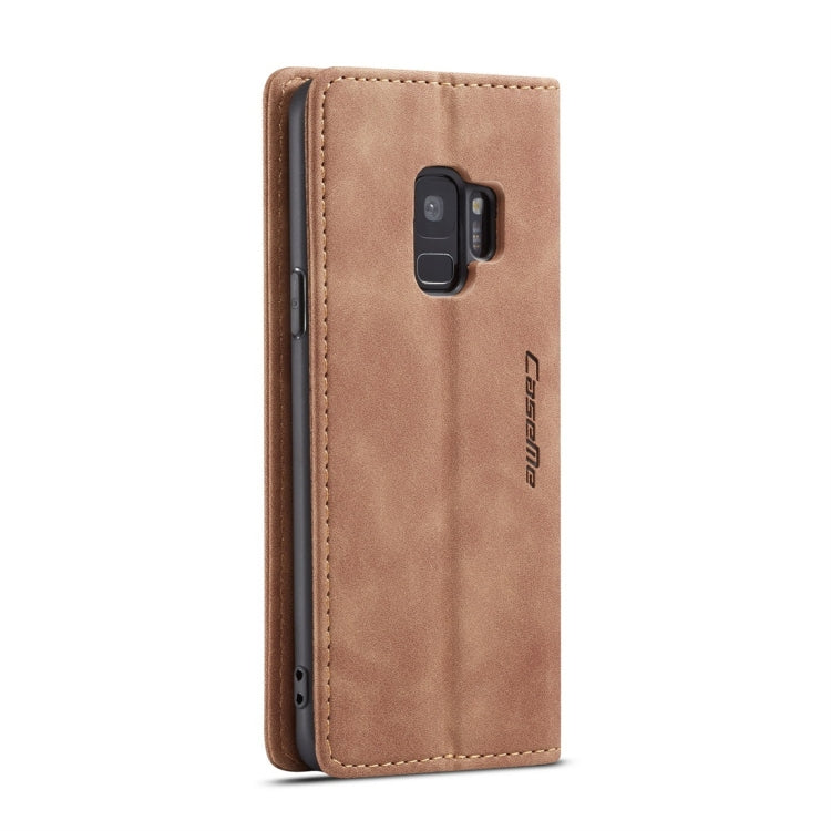 CaseMe-013 Multifunctional Retro Frosted Horizontal Flip Leather Case with Card Slot & Holder & Wallet for Galaxy S9(Brown) - Galaxy Phone Cases by CaseMe | Online Shopping UK | buy2fix