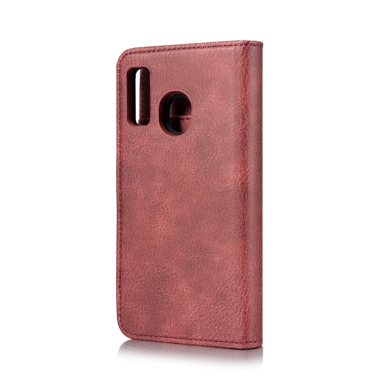 DG.MING Crazy Horse Texture Flip Detachable Magnetic Leather Case with Holder & Card Slots & Wallet for Galaxy A40(Red) - Galaxy Phone Cases by DG.MING | Online Shopping UK | buy2fix