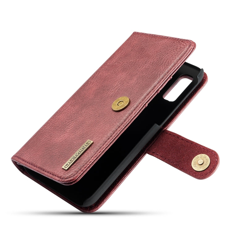 DG.MING Crazy Horse Texture Flip Detachable Magnetic Leather Case with Holder & Card Slots & Wallet for Galaxy A40(Red) - Galaxy Phone Cases by DG.MING | Online Shopping UK | buy2fix