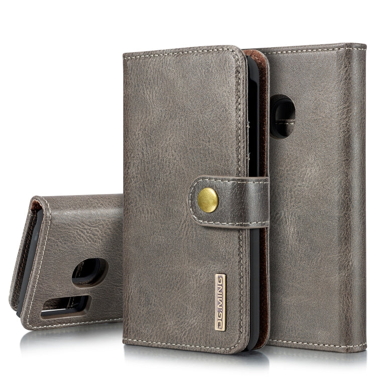 DG.MING Crazy Horse Texture Flip Detachable Magnetic Leather Case with Holder & Card Slots & Wallet for Galaxy A40(Gray) - Galaxy Phone Cases by DG.MING | Online Shopping UK | buy2fix