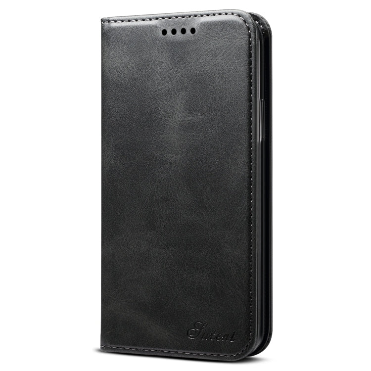 Suteni Calf Texture Horizontal Flip Leather Case with Holder & Card Slots & Wallet for iPhone 11(Black) - iPhone 11 Cases by Suteni | Online Shopping UK | buy2fix