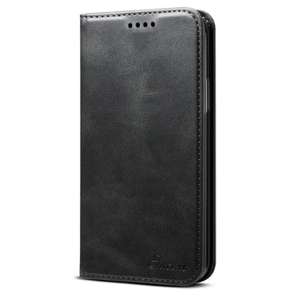 Suteni Calf Texture Horizontal Flip Leather Case with Holder & Card Slots & Wallet for iPhone 11(Black) - iPhone 11 Cases by Suteni | Online Shopping UK | buy2fix