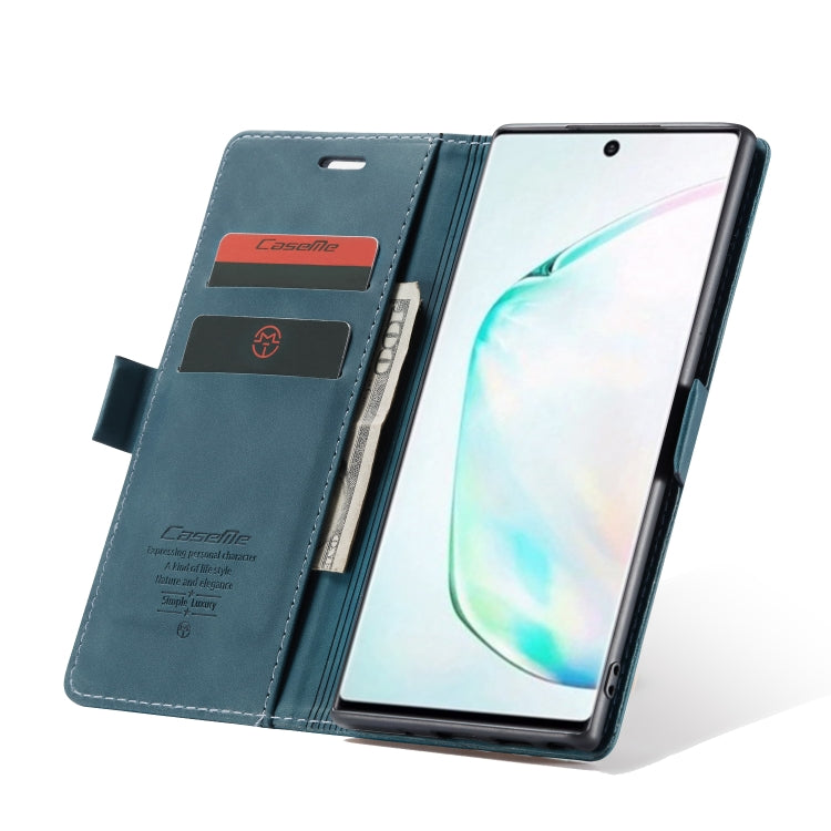 CaseMe-013 Multifunctional Horizontal Flip Leather Case with Card Slot & Holder & Wallet for Galaxy Note 10+(Blue) - Galaxy Phone Cases by CaseMe | Online Shopping UK | buy2fix