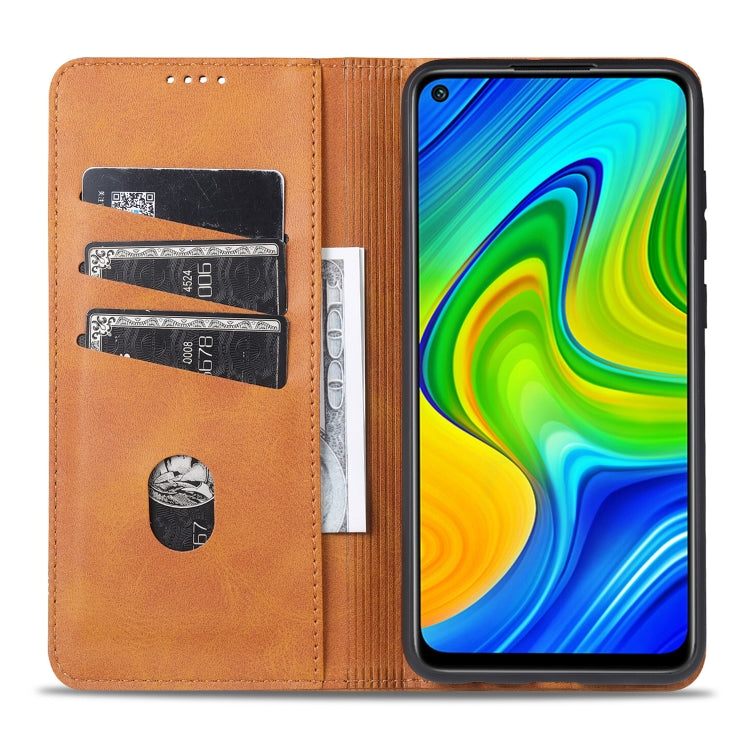 For Xiaomi Redmi Note 9 / 10X AZNS Magnetic Calf Texture Horizontal Flip Leather Case with Card Slots & Holder & Wallet(Black) - Xiaomi Cases by AZNS | Online Shopping UK | buy2fix