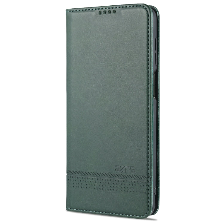 For Xiaomi Redmi Note 9 Pro / Note 9s AZNS Magnetic Calf Texture Horizontal Flip Leather Case with Card Slots & Holder & Wallet(Drak Green) - Xiaomi Cases by AZNS | Online Shopping UK | buy2fix