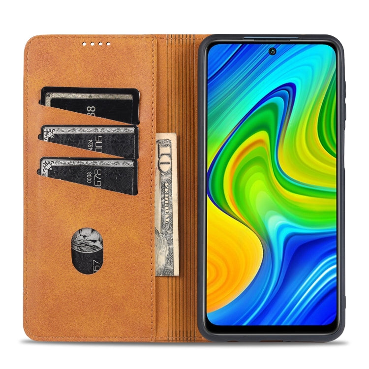 For Xiaomi Redmi Note 9 Pro / Note 9s AZNS Magnetic Calf Texture Horizontal Flip Leather Case with Card Slots & Holder & Wallet(Drak Green) - Xiaomi Cases by AZNS | Online Shopping UK | buy2fix