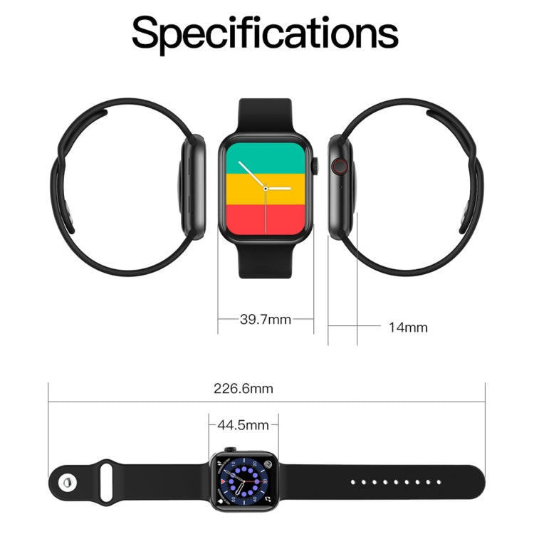 T500+ 1.75 inch IPS Screen IP67 Waterproof Smart Watch, Support Sleep Monitor / Heart Rate Monitor / Bluetooth Call, Style:Solo Loop Strap(Black) - Smart Wear by buy2fix | Online Shopping UK | buy2fix