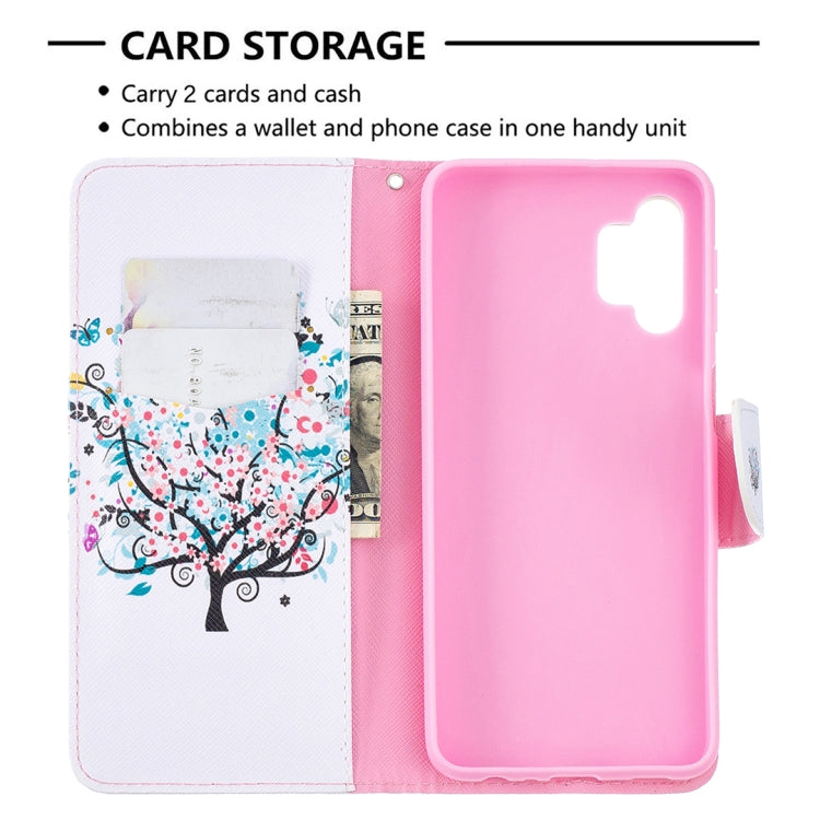 For Samsung Galaxy A32 5G Colored Drawing Pattern Horizontal Flip Leather Case with Holder & Card Slots & Wallet(Tree) - Samsung Accessories by buy2fix | Online Shopping UK | buy2fix