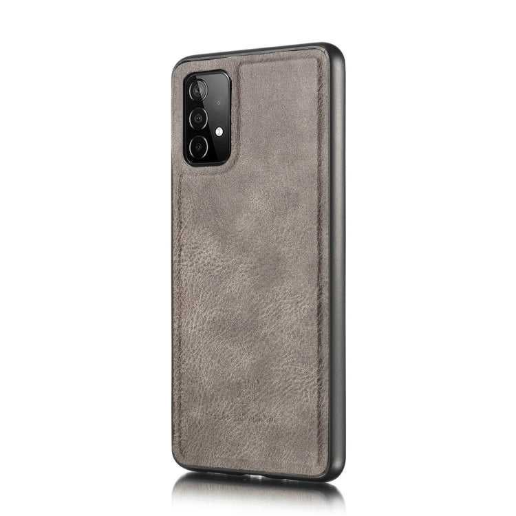 For Samsung Galaxy A52 5G / 4G DG.MING Crazy Horse Texture Flip Detachable Magnetic Leather Case with Holder & Card Slots & Wallet(Grey) - Galaxy Phone Cases by DG.MING | Online Shopping UK | buy2fix