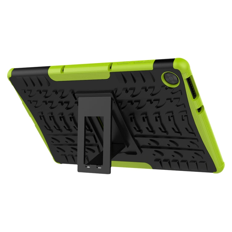 For Lenovo Tab M10 HD Gen 2 (TB-X306F) Tire Texture TPU+PC Shockproof Case with Holder(Green) - For Lenovo by buy2fix | Online Shopping UK | buy2fix