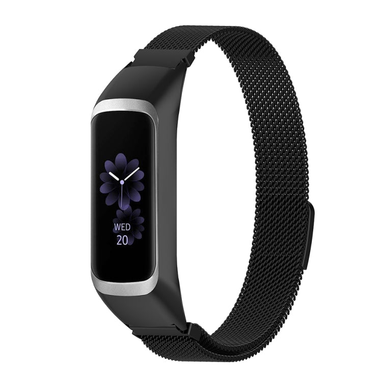 For Samsung Galaxy Fit 2 SM-R220 Milanese Watch Band(Black) - Smart Wear by buy2fix | Online Shopping UK | buy2fix