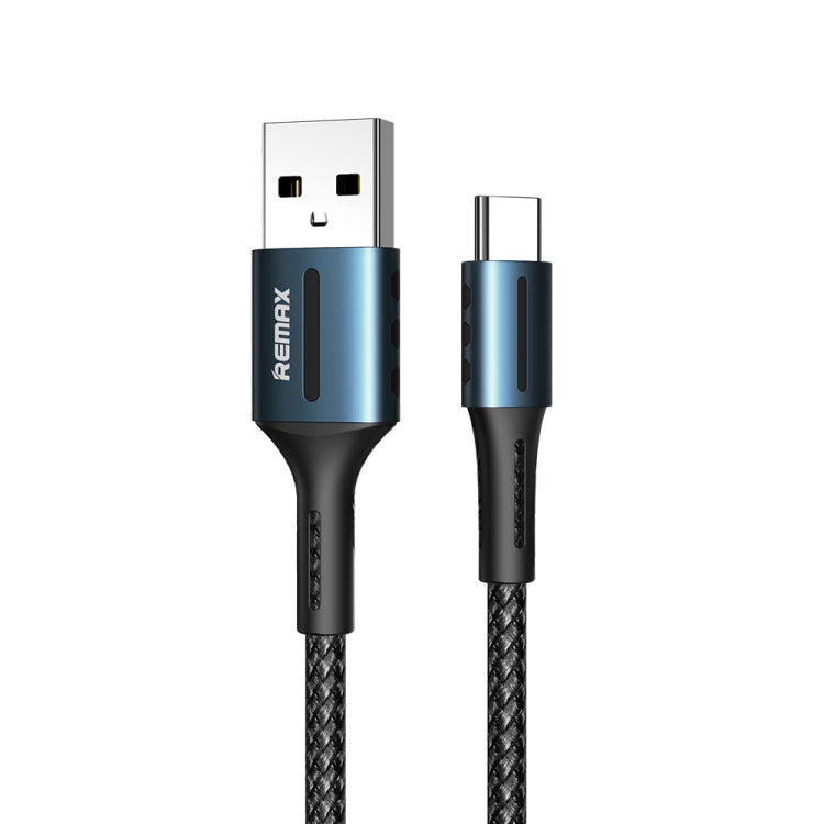 Remax RC-003a 2.4A Type-C / USB-C Barrett Series Charging Data Cable, Length: 1m(Black) - USB-C & Type-C Cable by REMAX | Online Shopping UK | buy2fix