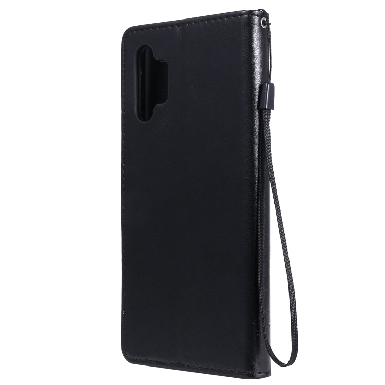 For Samsung Galaxy A32 5G Tree & Cat Pattern Pressed Printing Horizontal Flip PU Leather Case with Holder & Card Slots & Wallet & Lanyard(Black) - Galaxy Phone Cases by imak | Online Shopping UK | buy2fix