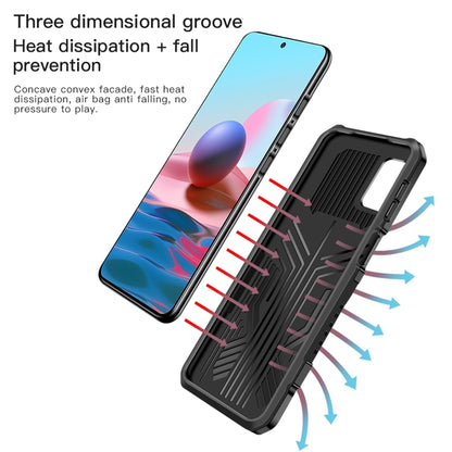 For Xiaomi Redmi Note 10 / 10S Armor Warrior Shockproof PC + TPU Protective Case(Blue) - Xiaomi Accessories by buy2fix | Online Shopping UK | buy2fix