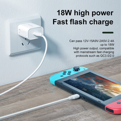 WK WP-U57 Max 18W Maxspeed QC3.0 Fast Charger +  USB to Micro USB Data Cable, Plug Type:UK Plug - USB Charger by WK | Online Shopping UK | buy2fix