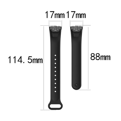 For Samsung Galaxy Fit SM-R370 Silicone Glossy Nail Button Watch Band(Black) - Watch Bands by buy2fix | Online Shopping UK | buy2fix