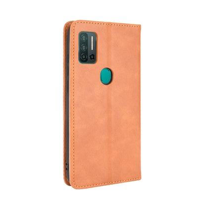 For Ulefone Note 11P Magnetic Buckle Retro Crazy Horse Texture Horizontal Flip Leather Case with Holder & Card Slots & Photo Frame(Brown) - Ulefone Cases by buy2fix | Online Shopping UK | buy2fix