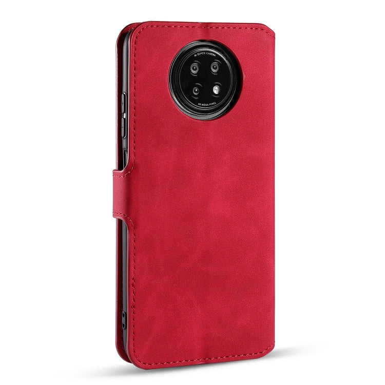 For Xiaomi Redmi Note 9T 5G DG.MING Retro Oil Side Horizontal Flip Leather Case with Holder & Card Slots & Wallet(Red) - Xiaomi Cases by DG.MING | Online Shopping UK | buy2fix