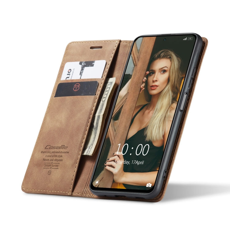 For Xiaomi Redmi Note 10 Pro 4G / Note 10 Pro Max CaseMe 013 Multifunctional Horizontal Flip Leather Case with Holder & Card Slot & Wallet(Brown) - Xiaomi Cases by CaseMe | Online Shopping UK | buy2fix