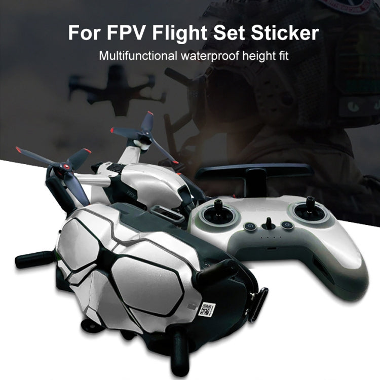 FPV-TZ-SF 4 in 1 Waterproof Anti-Scratch Decal Skin Wrap Stickers Personalized Film Kits for DJI FPV Drone & Goggles V2 & Remote Control & Rocker(Camouflage Pattern) - DJI & GoPro Accessories by buy2fix | Online Shopping UK | buy2fix