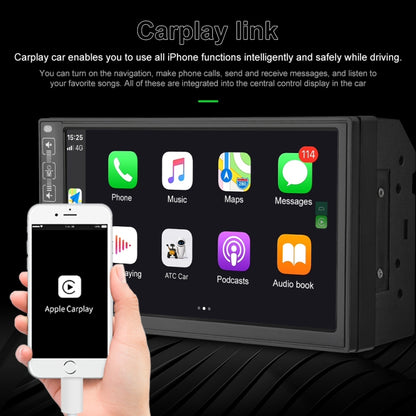 A2891 7 inch Car HD MP5 Carplay Bluetooth Music Player Reversing Image All-in-one Machine Support FM / U Disk with Remote Controler, Style:Standard - In Car by buy2fix | Online Shopping UK | buy2fix