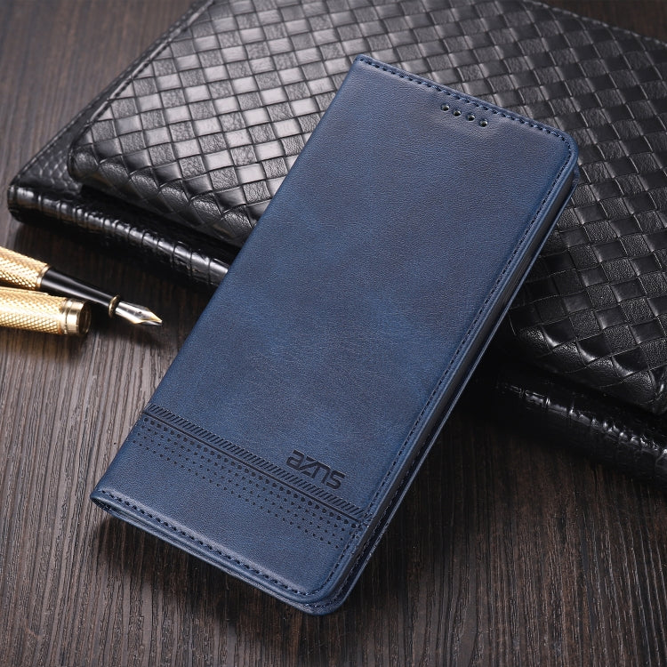 For Xiaomi Redmi Note 10 5G AZNS Magnetic Calf Texture Horizontal Flip Leather Case with Card Slots & Holder & Wallet(Dark Blue) - Xiaomi Cases by AZNS | Online Shopping UK | buy2fix